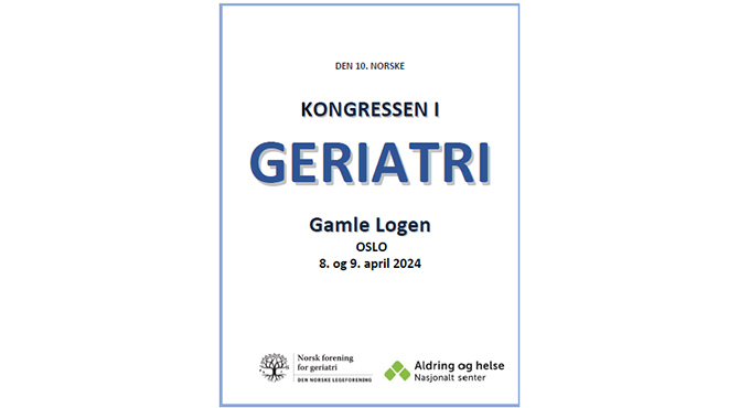 Bilde som annonserer kongressen i geriatri i 2024.