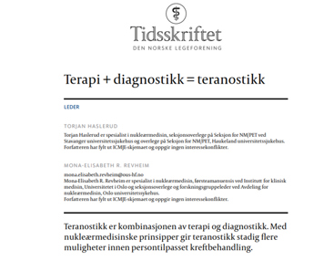 En skjermdump fra Tidsskriftets artikkel.