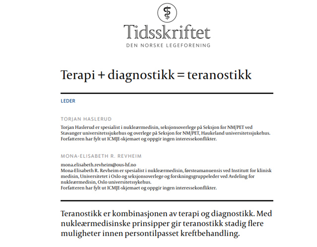 En skjermdump fra Tidsskriftets artikkel.