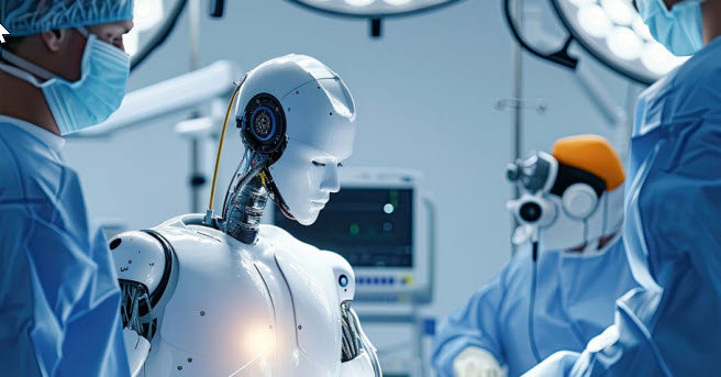 Illustrasjonsfoto av en robot som assisterer en operasjon. Foto: Dan/Stockadobe.com