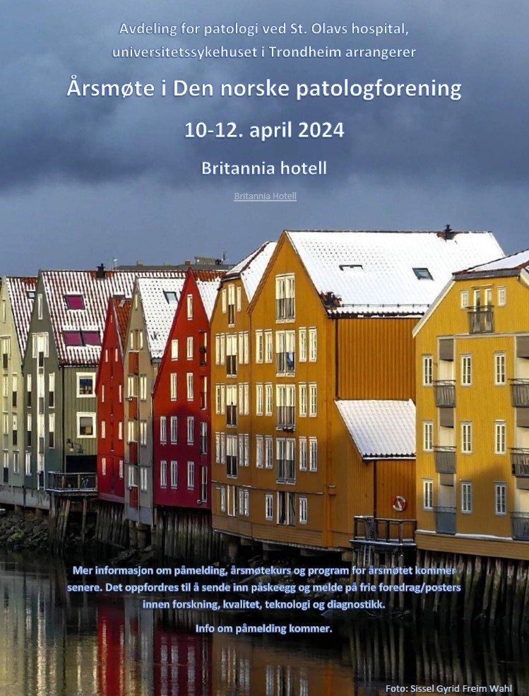 Invitasjonsplakat til Årsmøte i Den norske patologforening. Foto: Sissel Freim Wahl