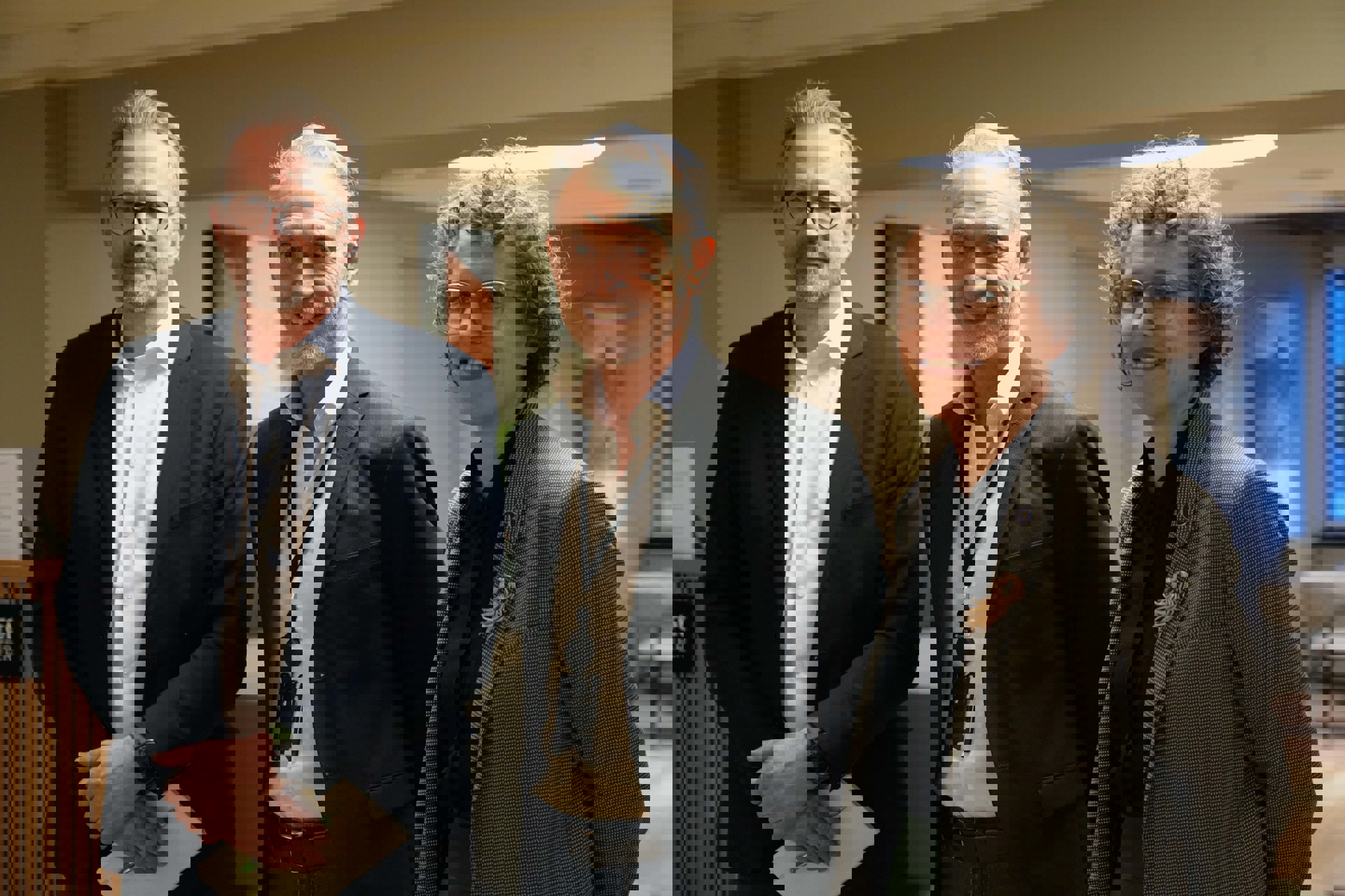 Geir Røsvoll (Unio kommune), Tor Arne Gangsø (KS) og Tonje Leborg (Akademikerne kommune). Foto: Akademikerne.