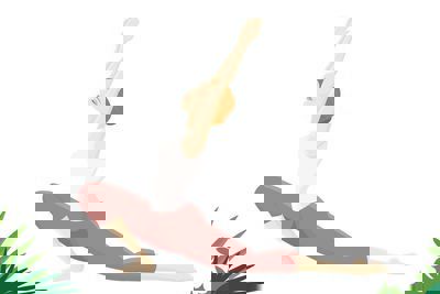 Kvinne som tøyer ut. Illustrasjon. Mostphotos.com