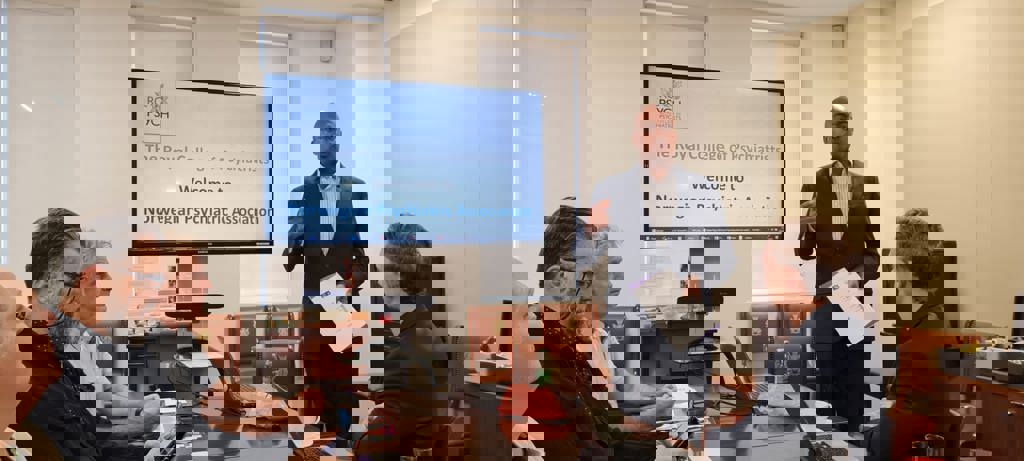 Det var interessant å høre engelske kolleger fra Royal College of Psychiatrists fortelle om rekruttering. Foto: Kristina Norheim Lorentzen