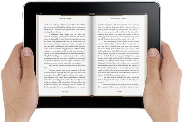 Bok på et nettbrett