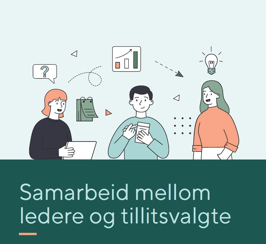 Forsiden til Samarbeid mellom ledere og tillitsvalgte. Skjermbilde