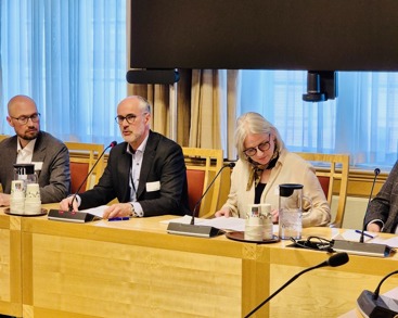 Ståle Sagabråten under høring på stortinget. Foto: Legeforeningen/Marthe Helene Sandli Reutz