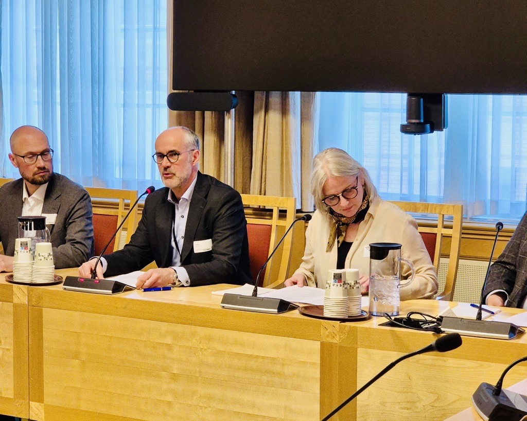 Ståle Sagabråten under høring på stortinget. Foto: Legeforeningen/Marthe Helene Sandli Reutz