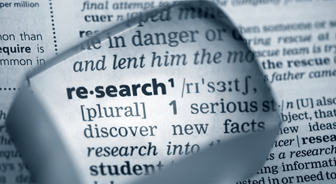 See-through icecube on top of newspaper, word says Research. Illustration: Colourbox