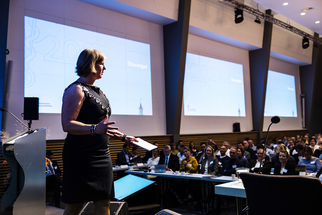 Anne Karin Rime under landsstyremøtet i Stavanger i 2023.