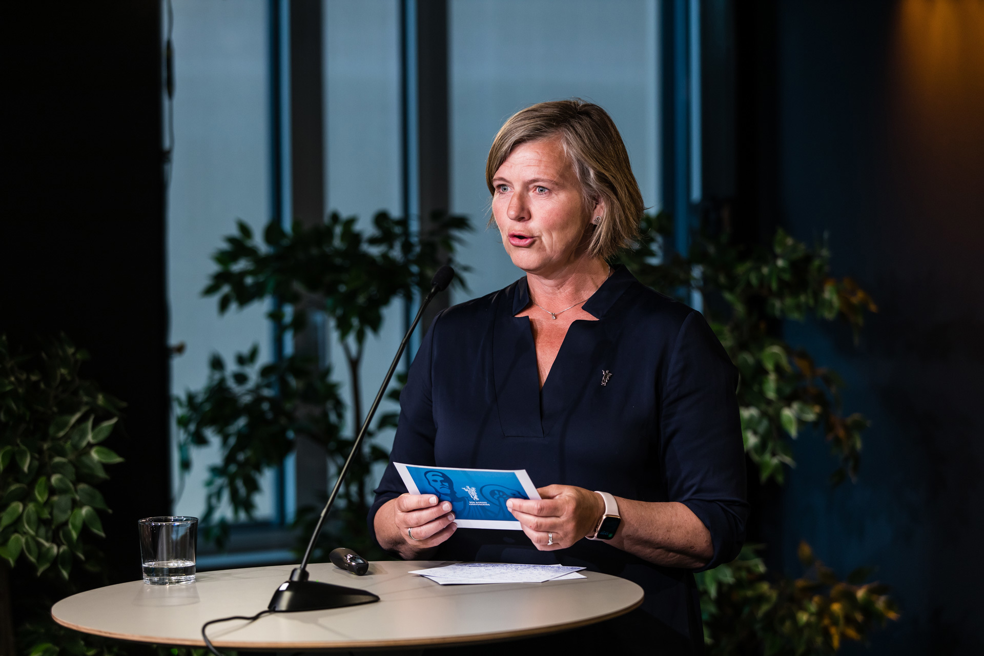 Bilde av Anne Karin Rime på landsstyremøtet. 