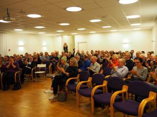 Publikum på foredraget