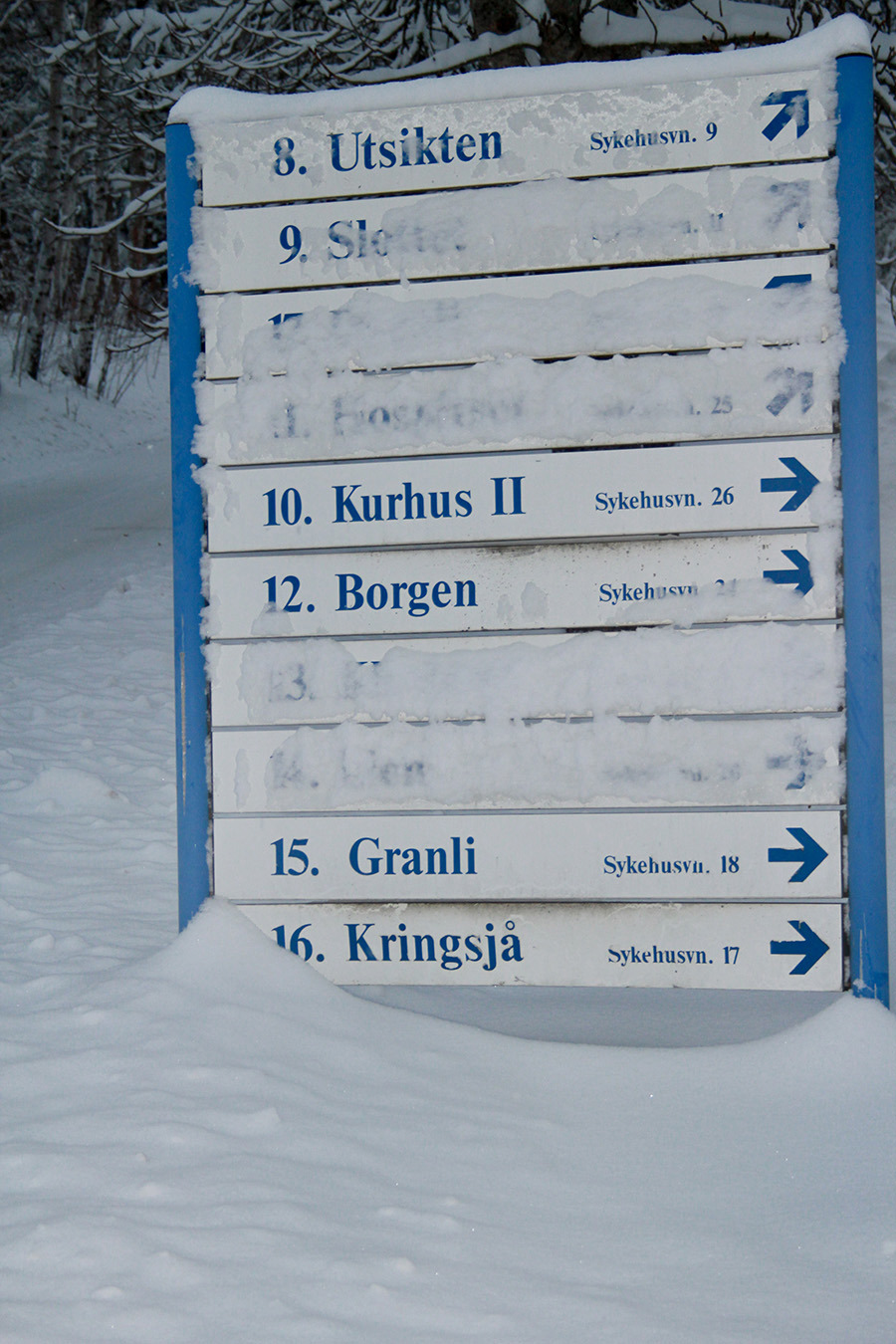 Skilt som viser området ved Dikemark.