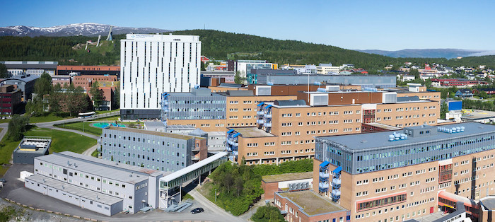 Dronebilde UNN sykehuset
