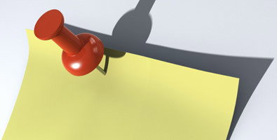 Illustrasjonsbilde av en gul lapp.