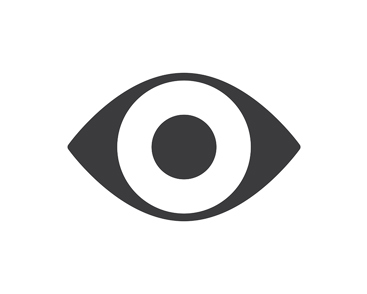 Menneskelig øye farget ikon. Organ av det visuelle systemet symbol og tegn illustrasjon design. Isolert på hvit bakgrunn. Foto: Colourbox.com