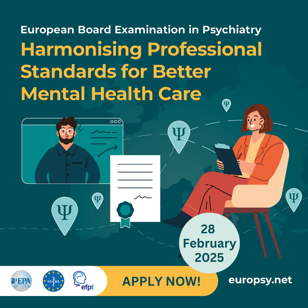 Plakat. grønn bakgrunn. Stiliserte menneskefigurer. reklame for eksamen som er beskrevet i artikkelen.