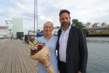 Anne Mathilde Hanstad og gjenvalgt leder for Rlf, Peter Christersson. Foto. Heidunn Nordtveit