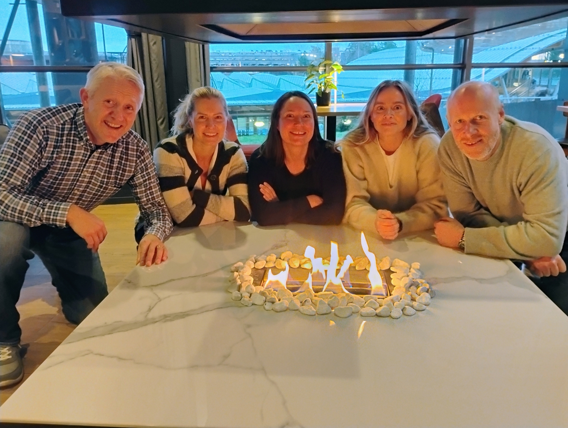 Bilde av styret i DNP. Fra venstre Lars, Eirin, Hilde, Camilla og Marius. Foto: Lars Gustav Lyckander