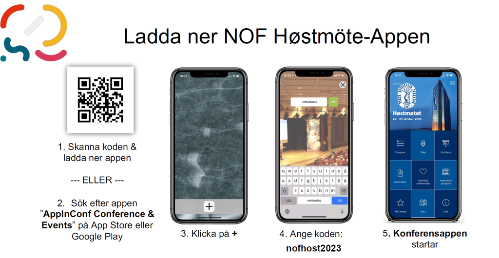 QR kode til Norsk ortopedisk forenings høsmøteapp. Foto: Høstmøteappen.
