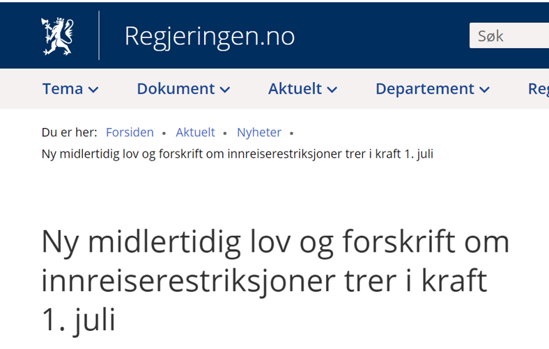 Ny smitteforskrift 1 juli