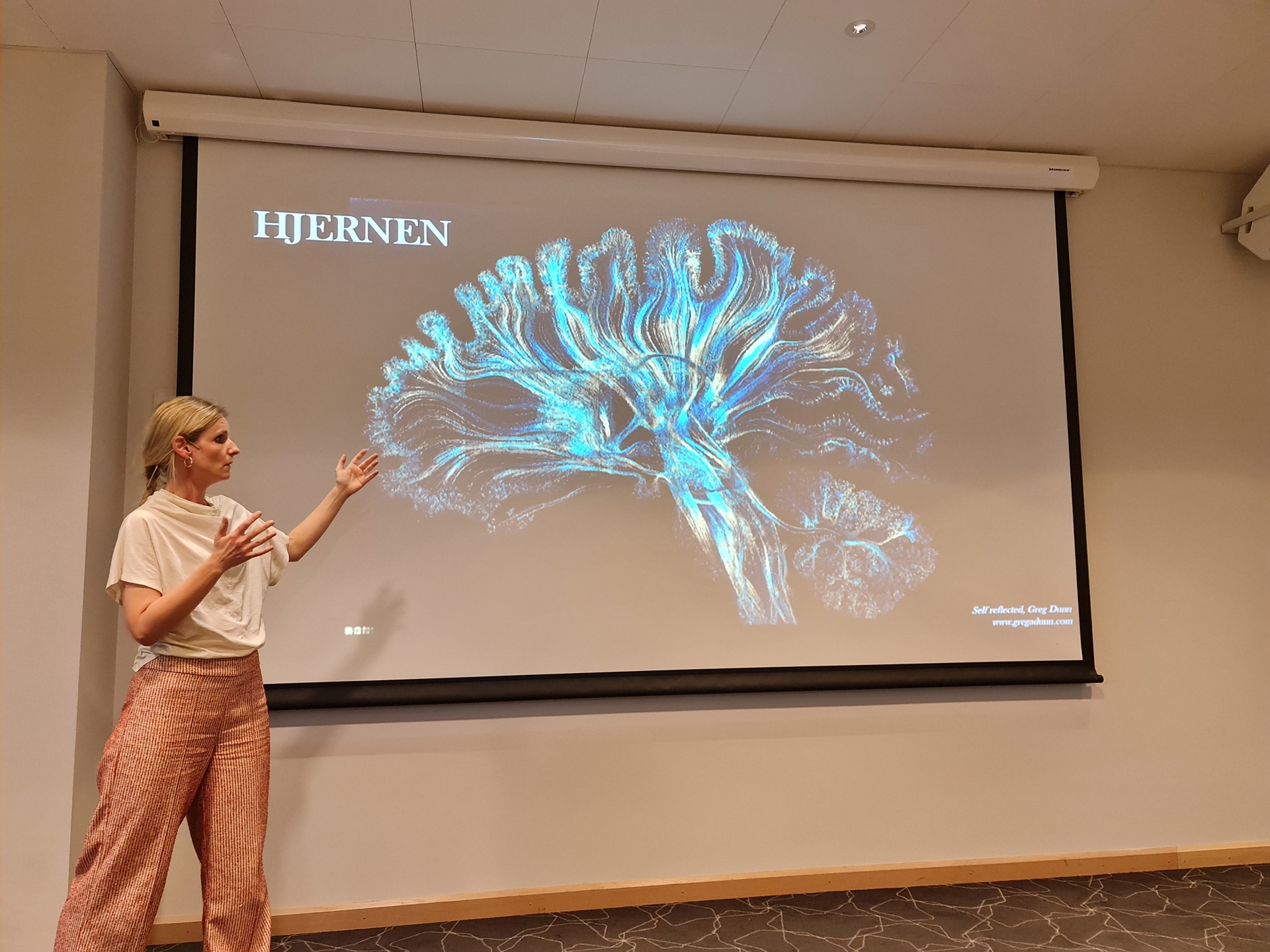 Hjernen er et kunstverk. Foreleser Marte Roa Syvertsen. Foto: Peter Christersson