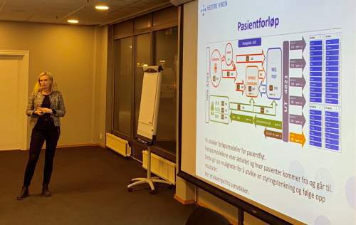 Bilde fra diskusjon om det nye sykehuset i Drammen