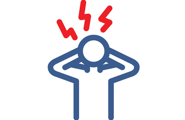 hodepine linje ikon, vektor farge flat illustrasjon. Foto: Colourbox.com.