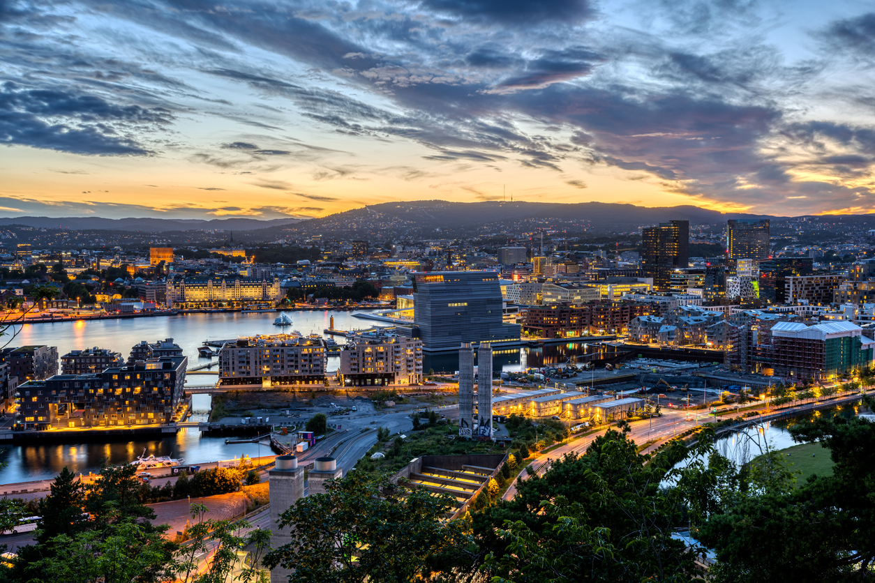 Bjørvika i Oslo på kveldstid. Foto: Istockphoto.com