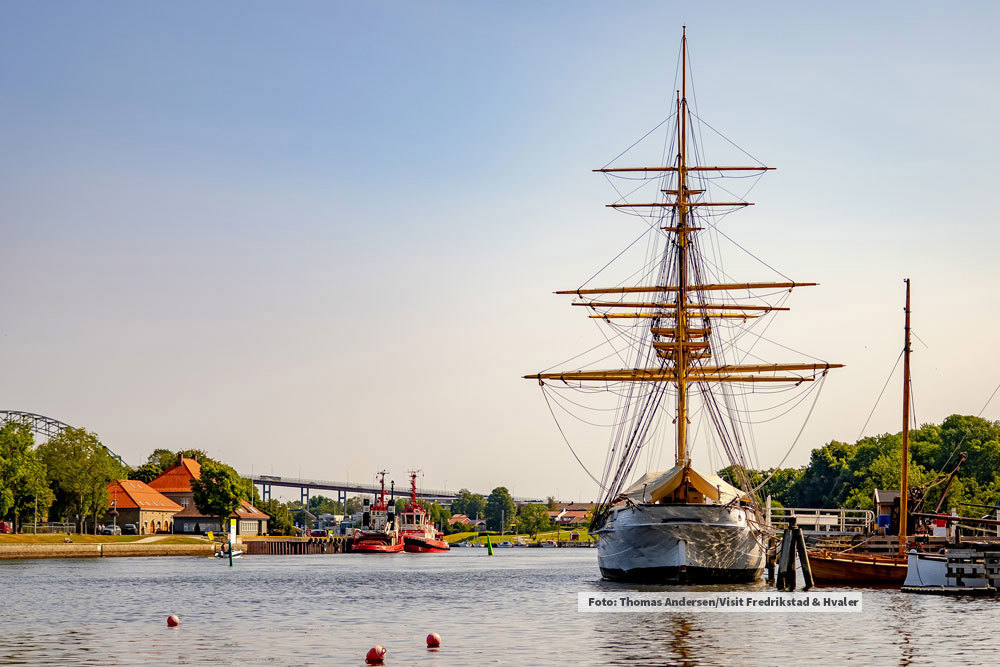 Isegran ved kaia i Fredrikstad. Foto: Thomas Andersen / Visit Fredrikstad & Hvaler