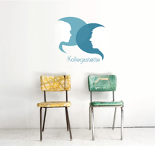 Kollegastøtte logo - illustrasjonsbilde av to stoler